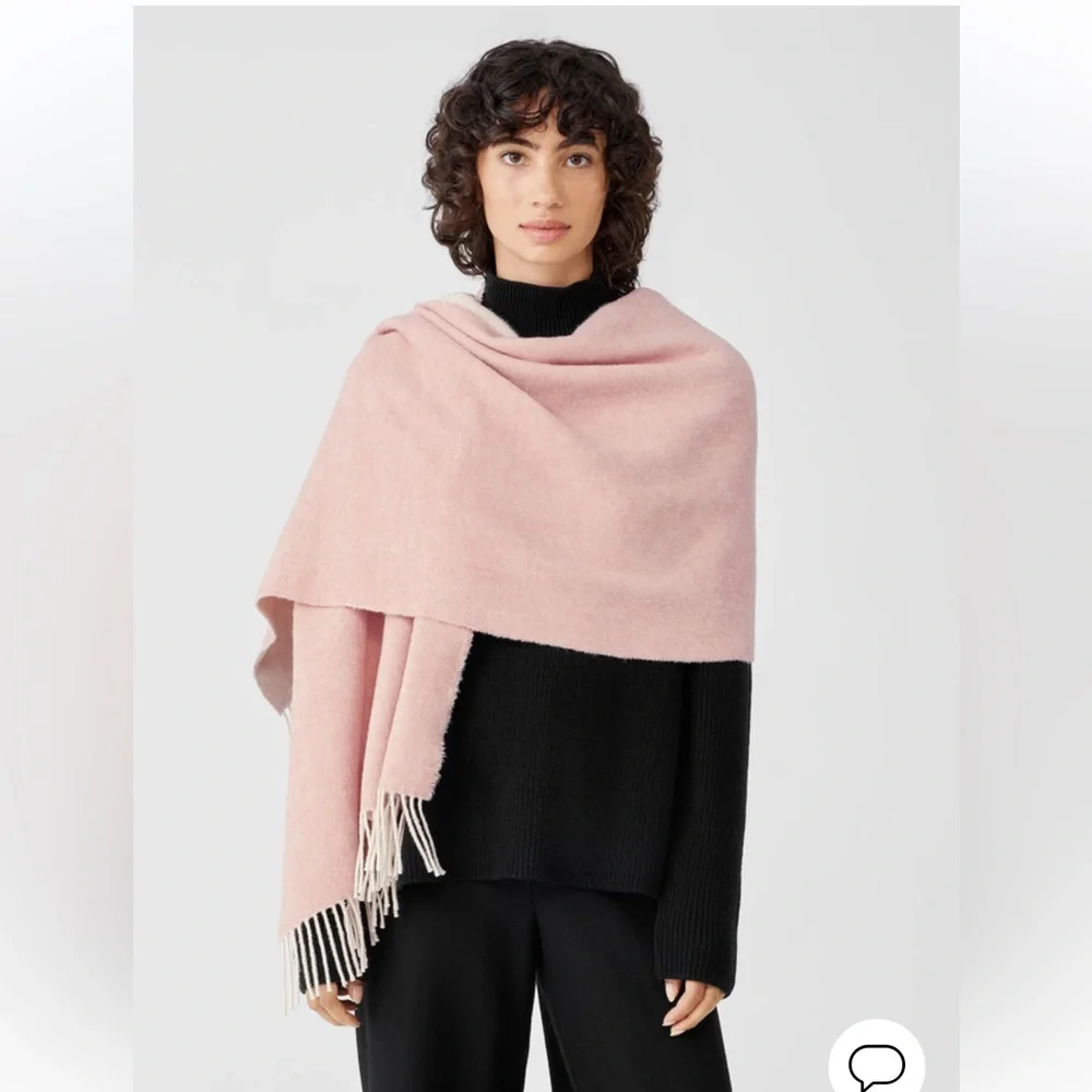 Eileen Fisher Brushed Recycled Cotton Cashmere Scarf - Picture 3 of 4